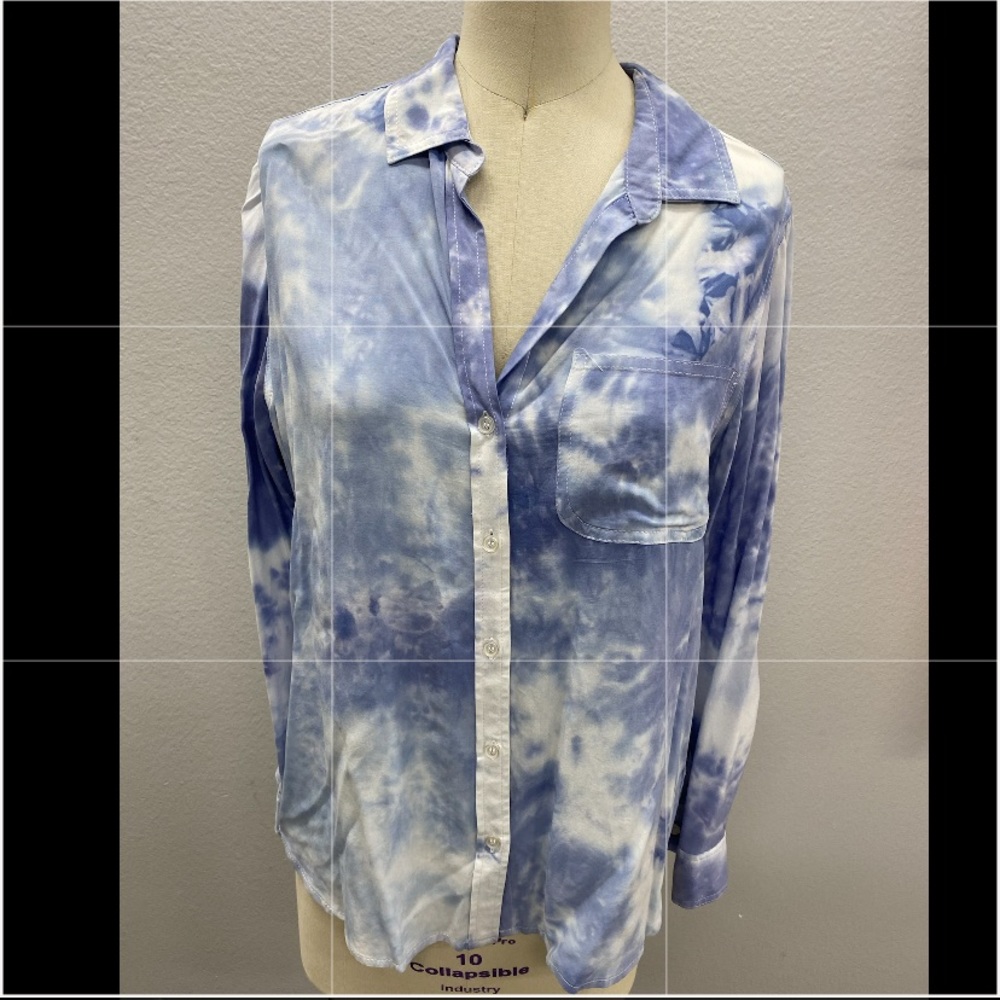 Tie dye woven blouse